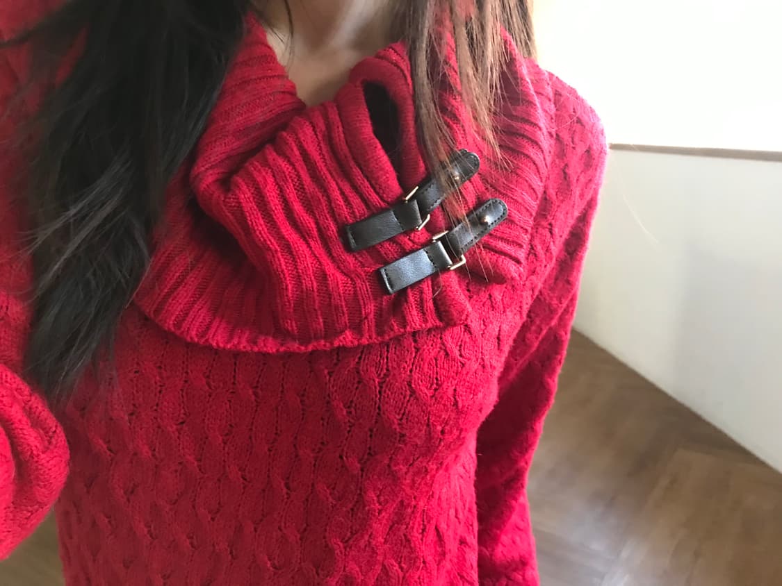 vintage turtle neck knit one-piece 상품이미지4