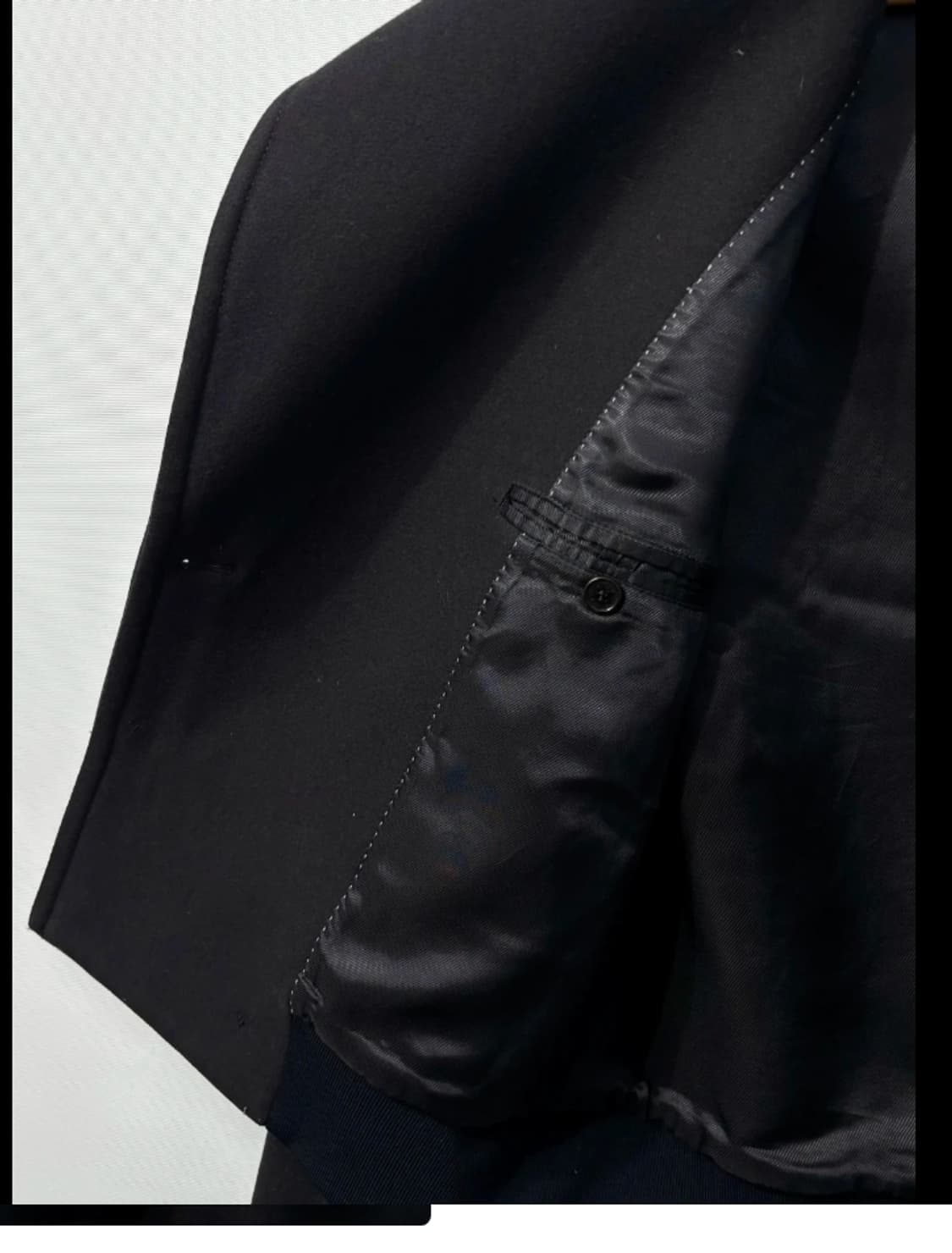 닐바렛 검정색 더블 겨울 코트 100 상품이미지6