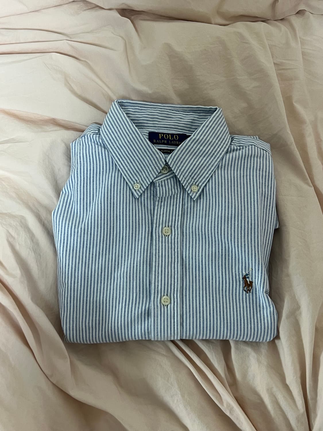 폴로 클래식핏 스트라이프 옥스퍼드 셔츠 M size 상품이미지2