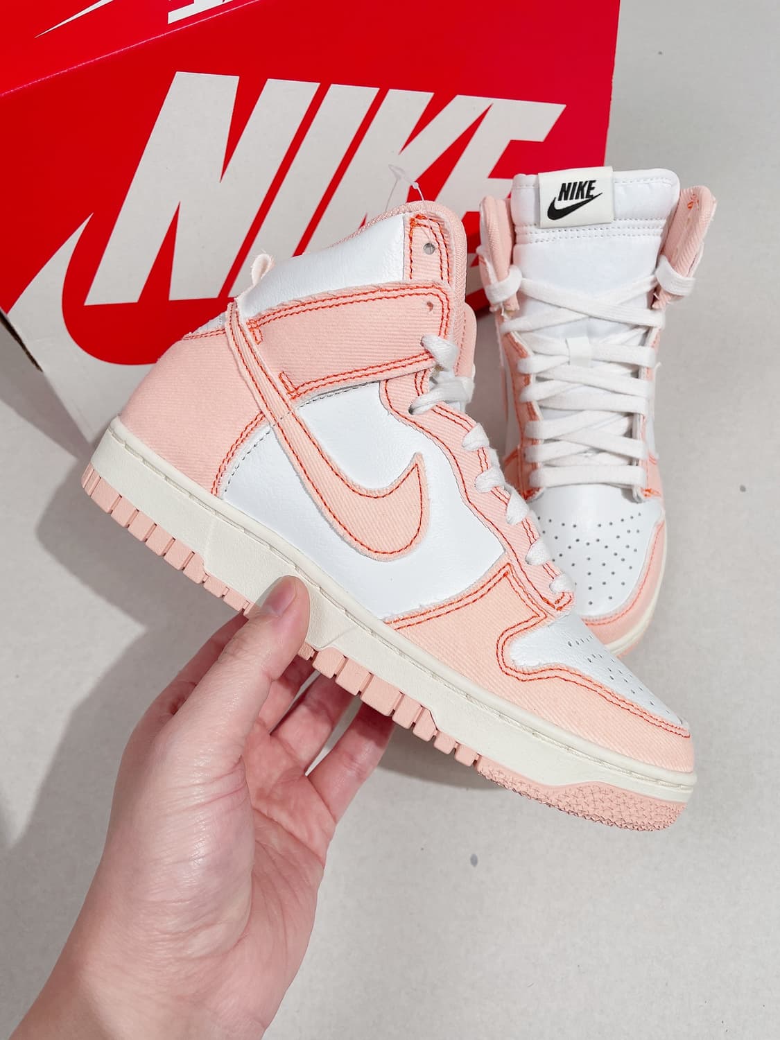 (정품/새상품) 나이키 여성 오렌지 덩크 하이 스니커즈 상품이미지3