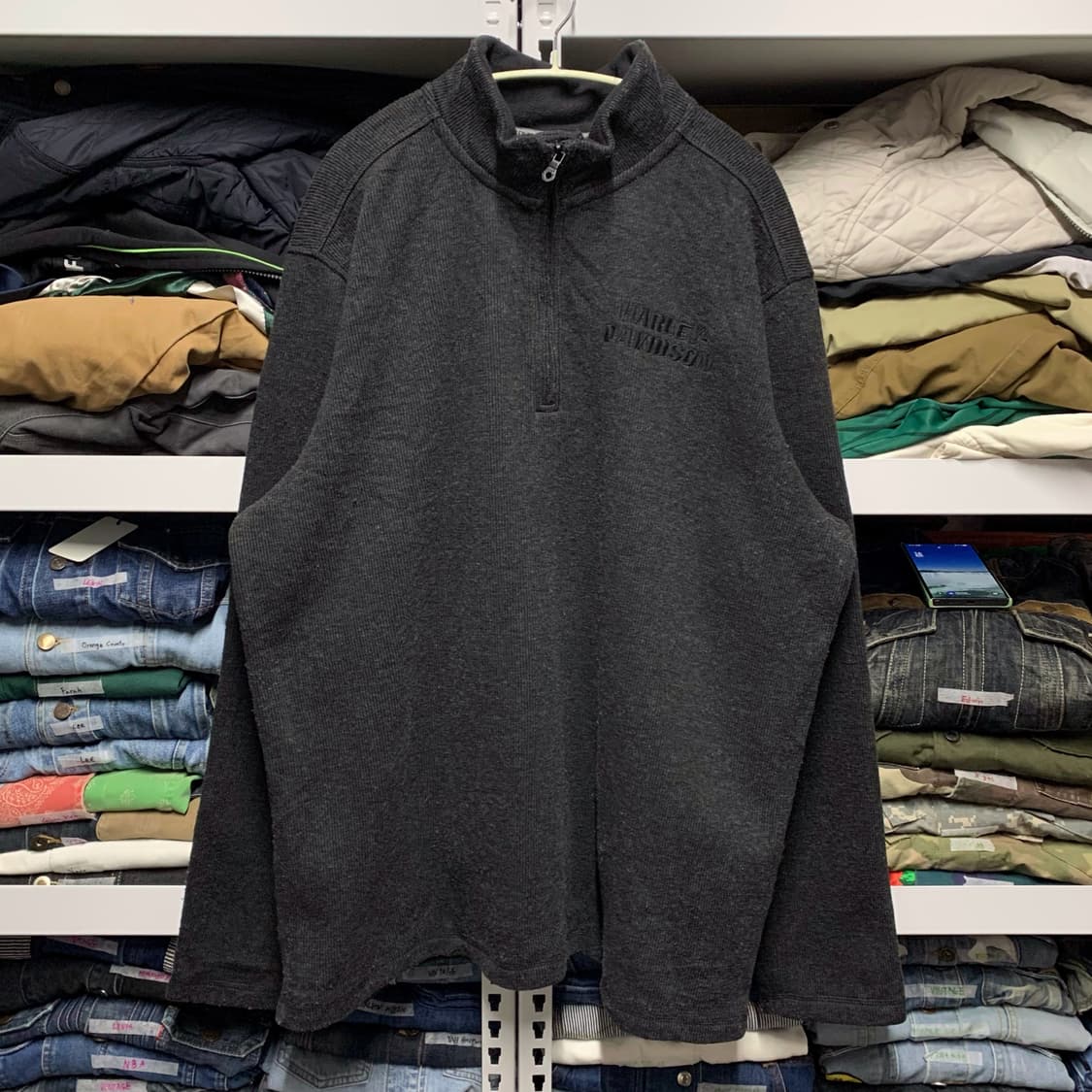 [2XL] 할리데이비슨 헤비웨이트 하프 니트집업 상품이미지2