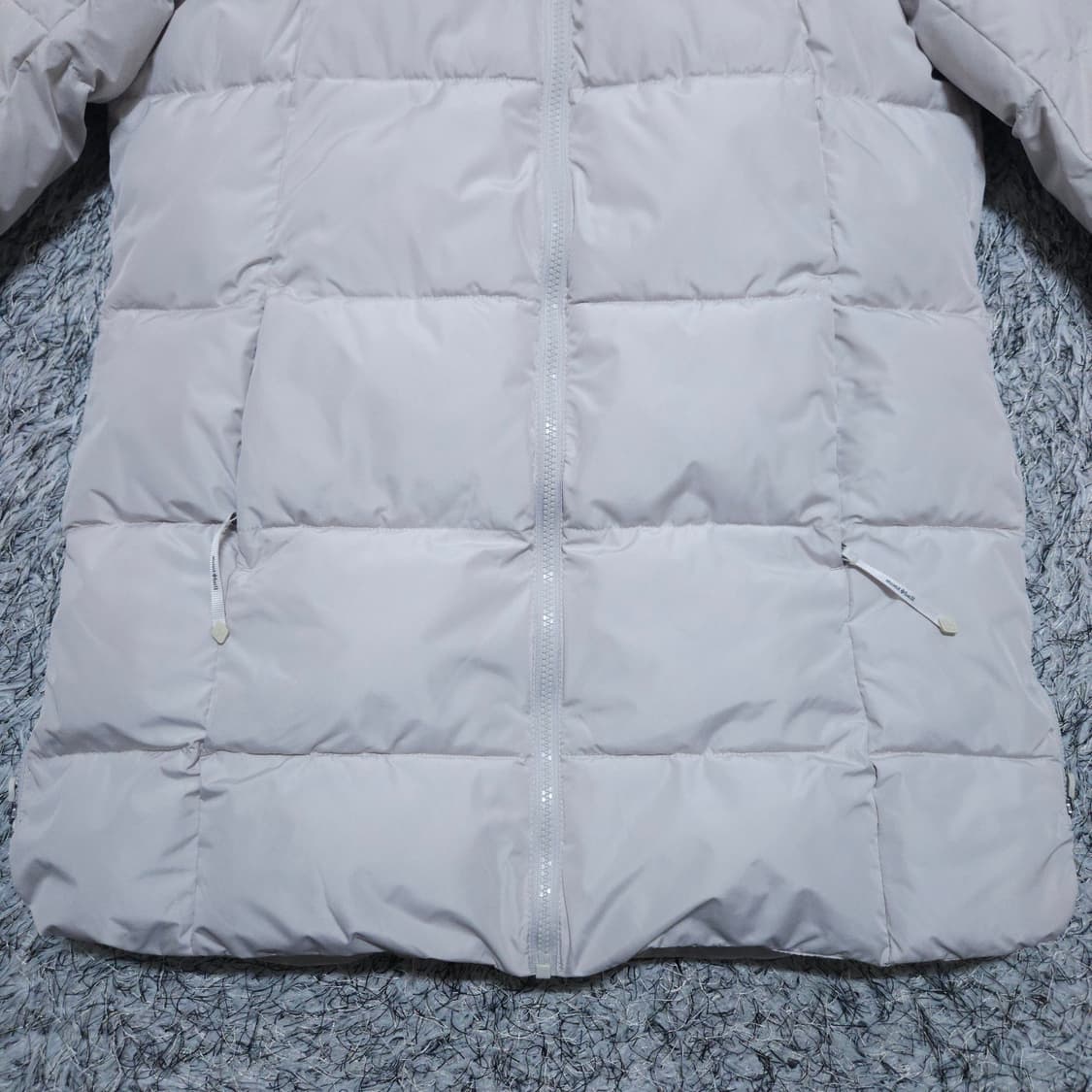 몽벨)95 여자 크림색 미드패딩자켓 / 왕눈이샵 상품이미지4