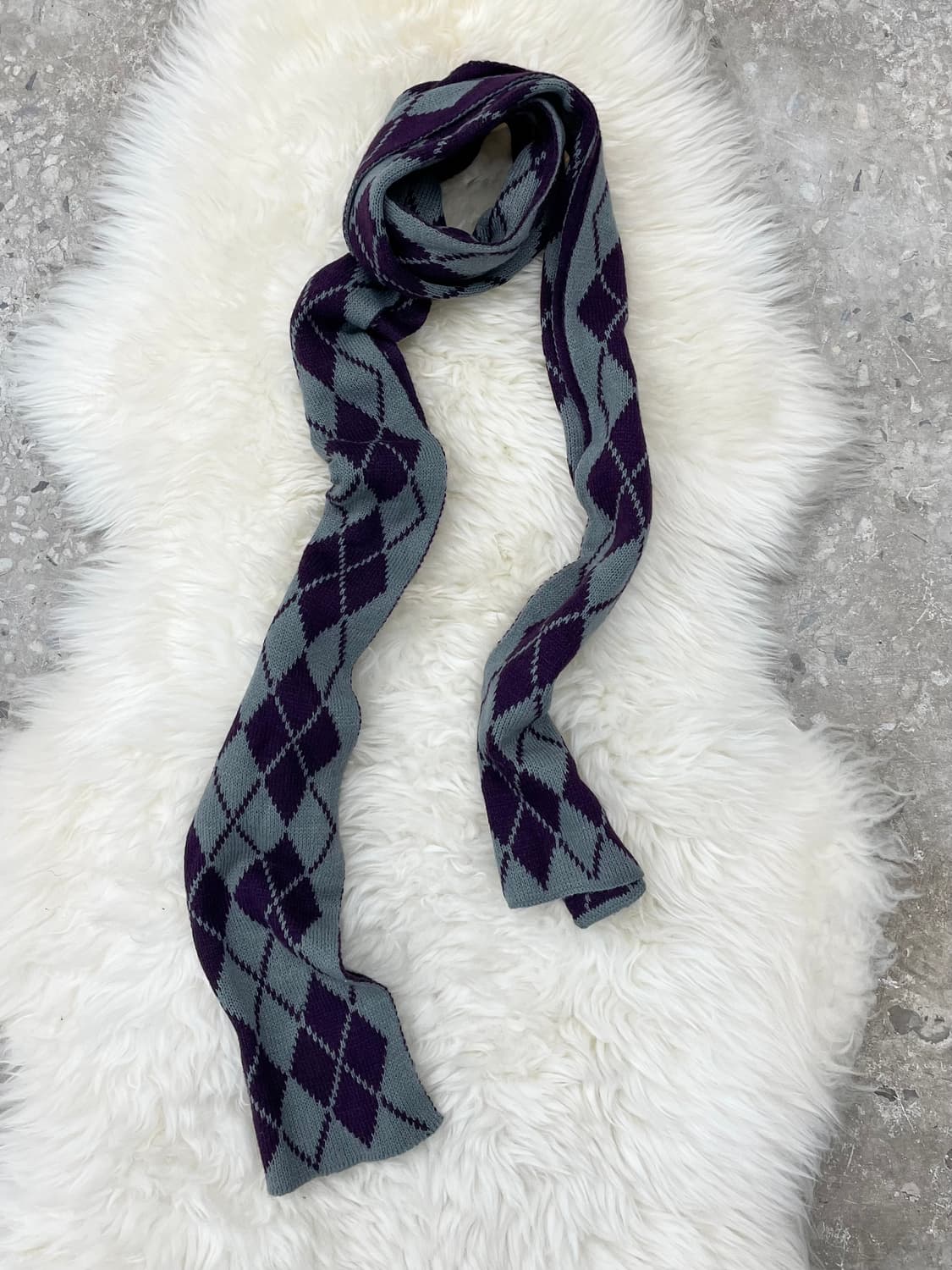 아가일 니트 머플러 상품이미지4