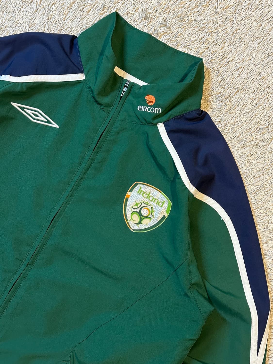 희귀) 엄브로 아일랜드 06-08 배색 바람막이 자켓 그린 상품이미지2