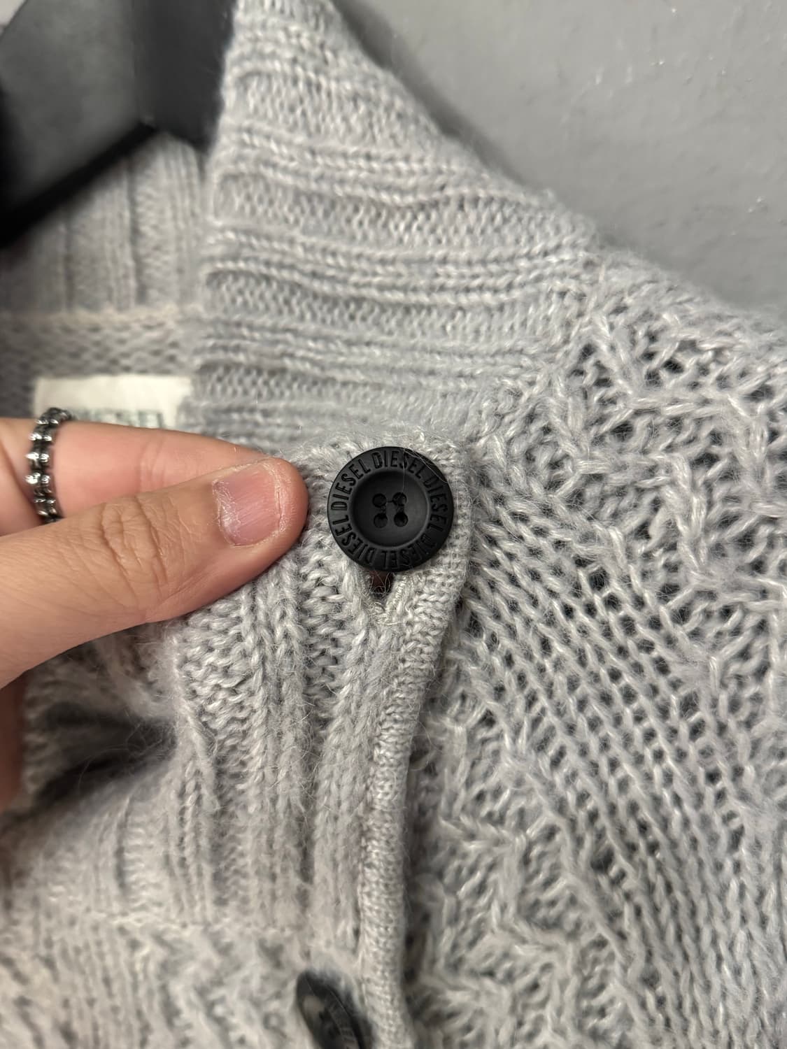 Diesel 디젤 언발란스 버튼업 니트 가디건 상품이미지6