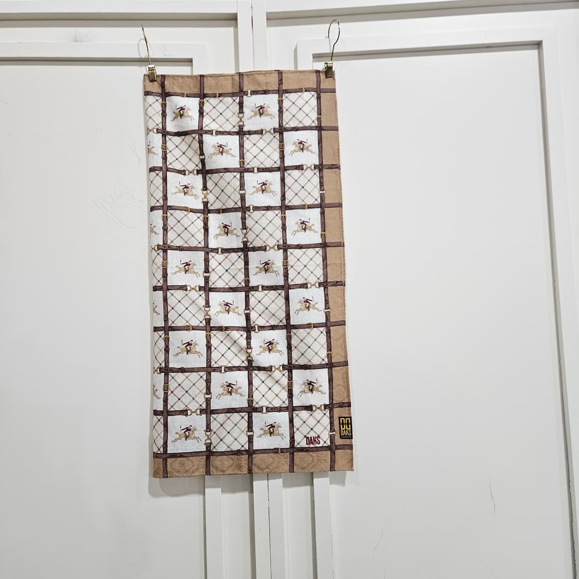 닥스(DAKS) 런던 승마 체크 손수건 새상품 상품이미지4