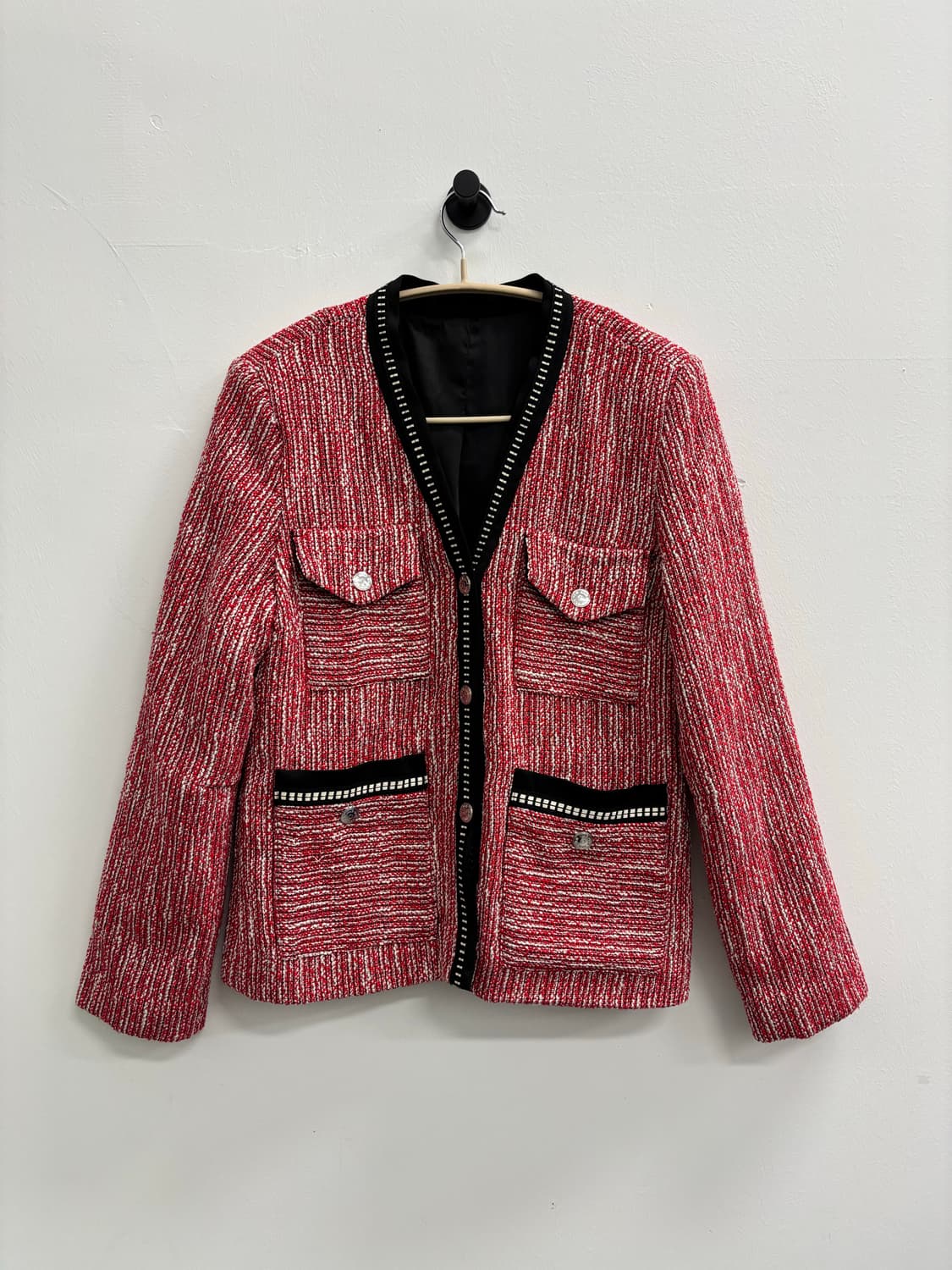 마쥬 MAJE 트위드 노카라 자켓 상품이미지1