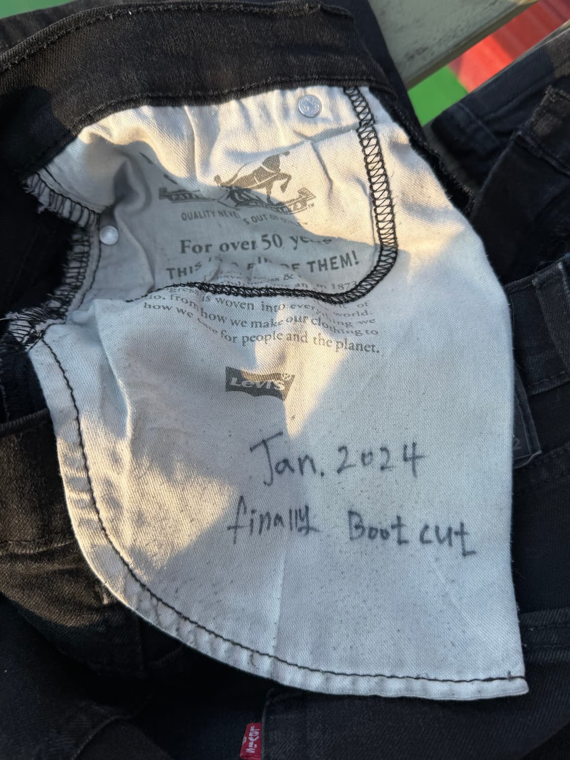 리바이스 부츠컷 블랙진 상품이미지7