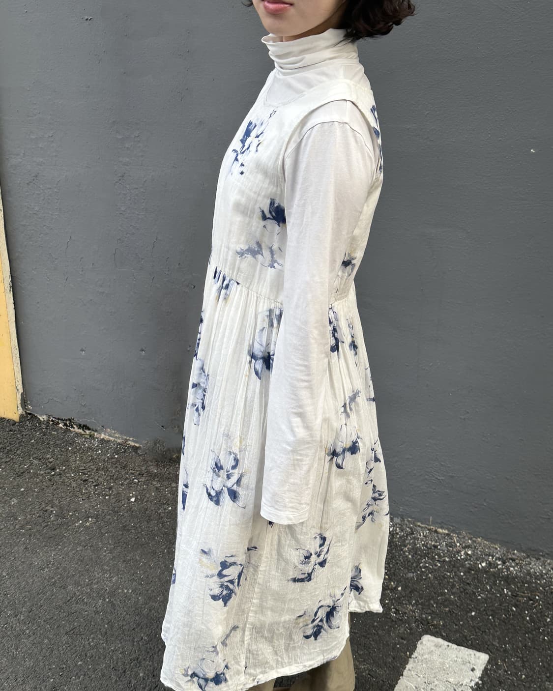 일본빈티지 플라워 패턴 롱원피스 상품이미지3