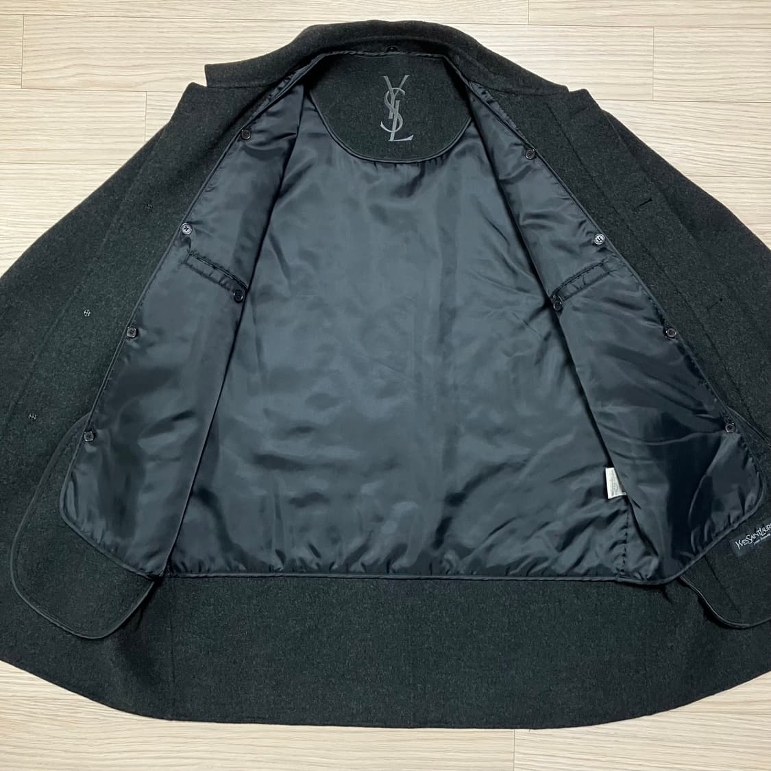 입생로랑 울캐시미어 코트 챠콜 YSL 상품이미지8