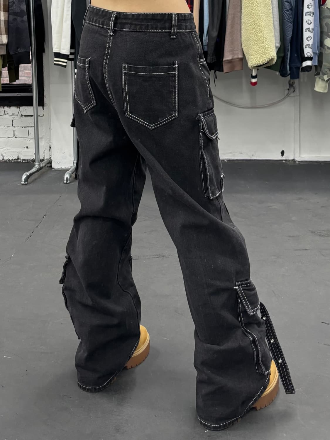 VTG 워시드 멀티포켓 데님 카고팬츠 상품이미지6