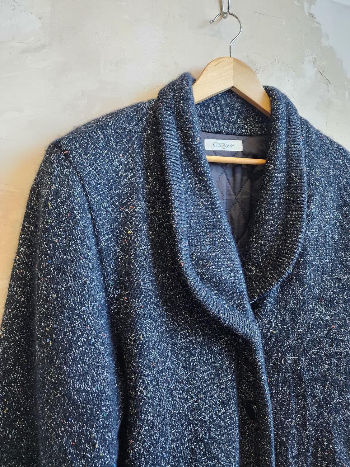 울 퀼팅 패턴 가디건 상품이미지5