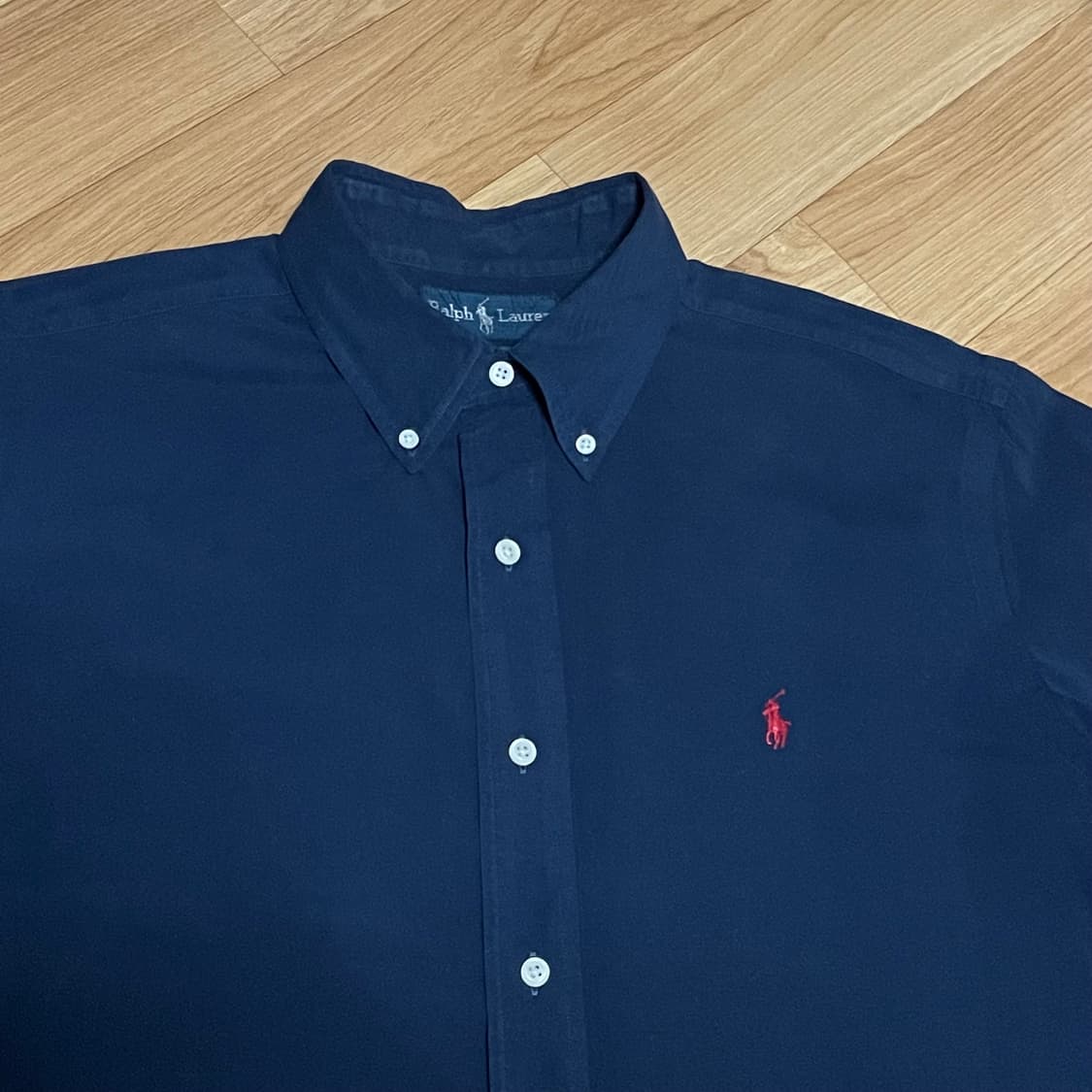 [110] 폴로 랄프로렌 네이비 포플린 반팔셔츠 상품이미지3