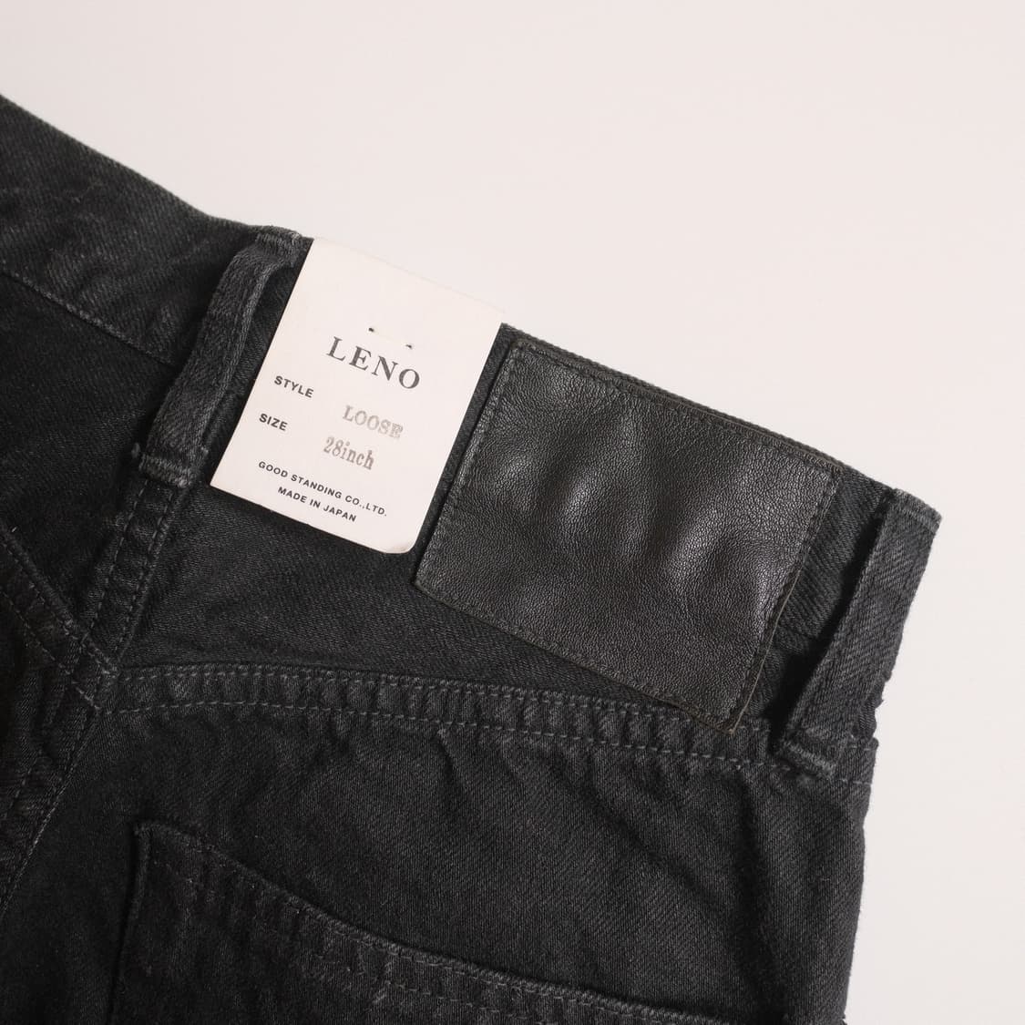 레노(Leno) loose 스트레이트 데님 블랙  상품이미지10