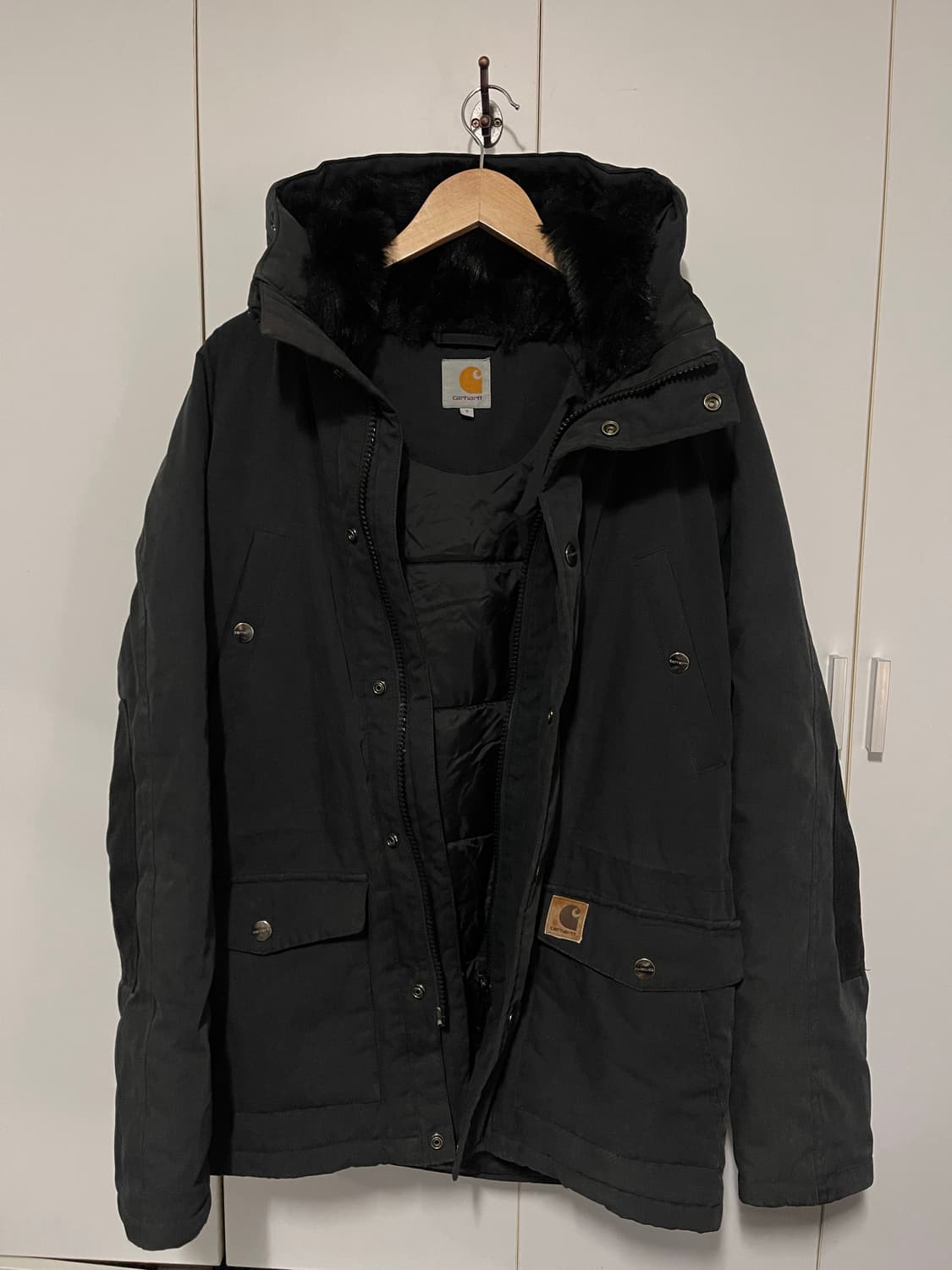 칼하트 트래퍼 파카 블랙 S 상품이미지1