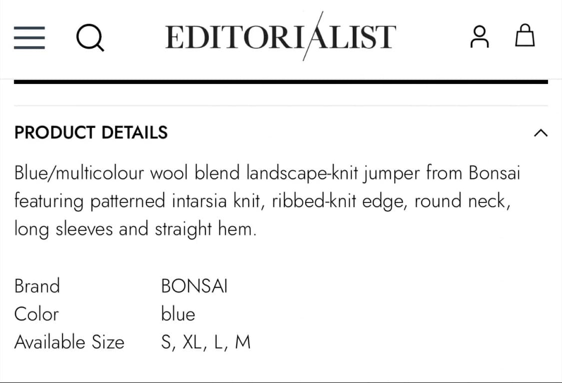 본사이(BONSAI) 니트 상품이미지10