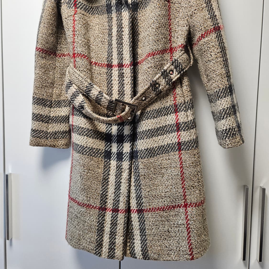 버버리 램스울 체크 코트 55 상품이미지3