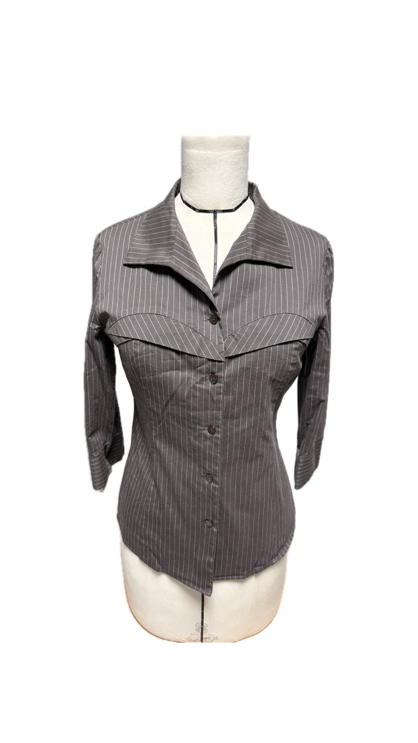 스트라이프 7부 블라우스  상품이미지1