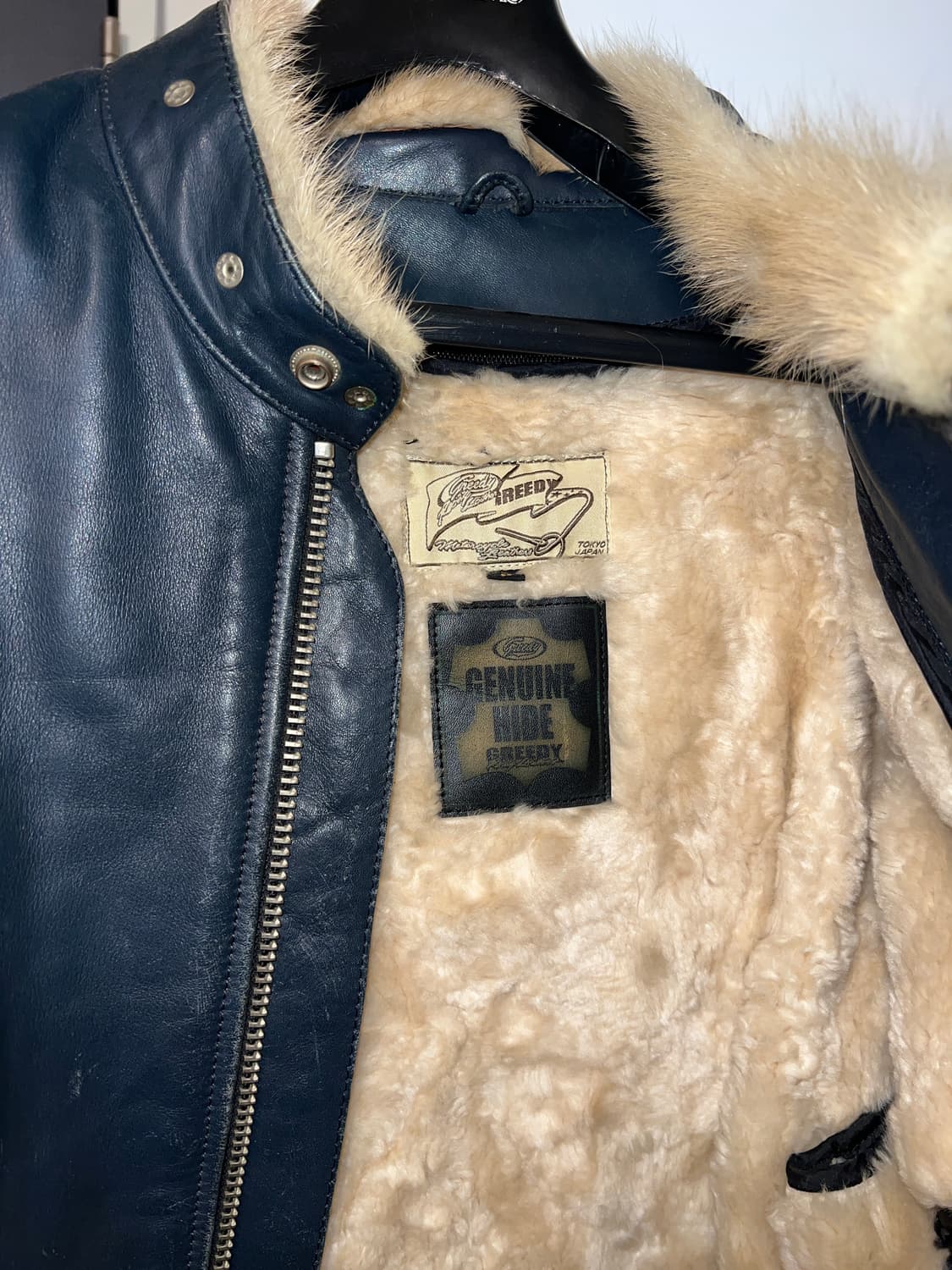 [L] Greedy 소가죽 자켓 라이더 바이커 자켓 상품이미지3