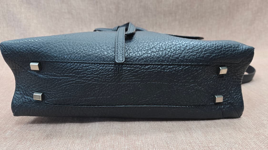 정품 랑방컬렉션 JL 로고 블랙 레더 토트백 / 숄더백 상품이미지4