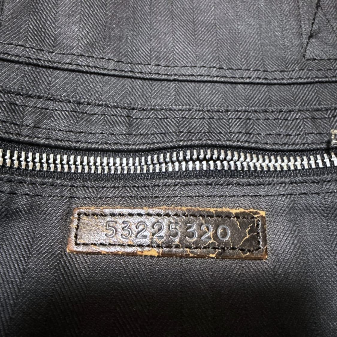 꼼데가르송 크랙 레더 핸들 캔버스 토트백 상품이미지9