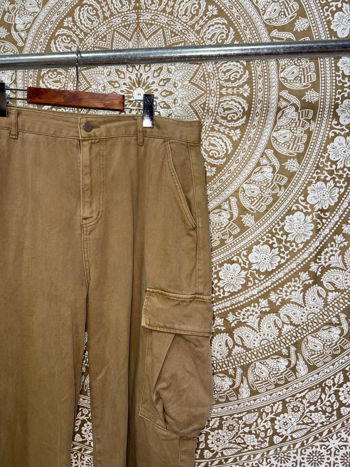 베이지 코튼 카고팬츠  상품이미지4