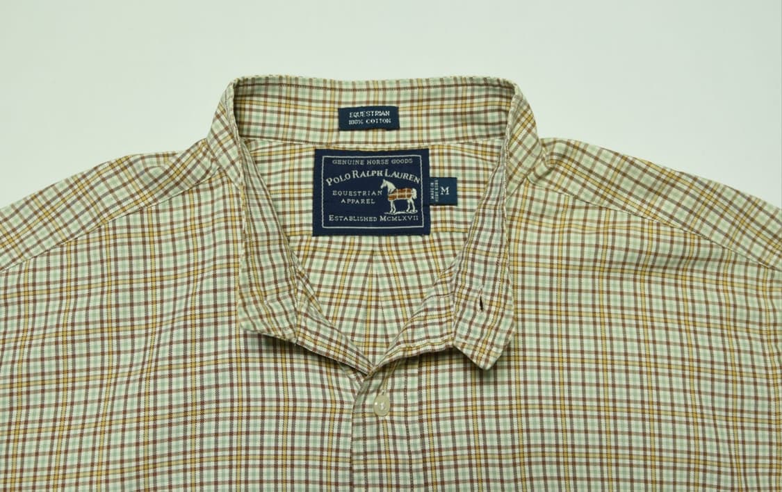 빈티지 폴로 랄프로렌 체크 셔츠 M 사이즈( Equestrian) 라인 상품이미지3