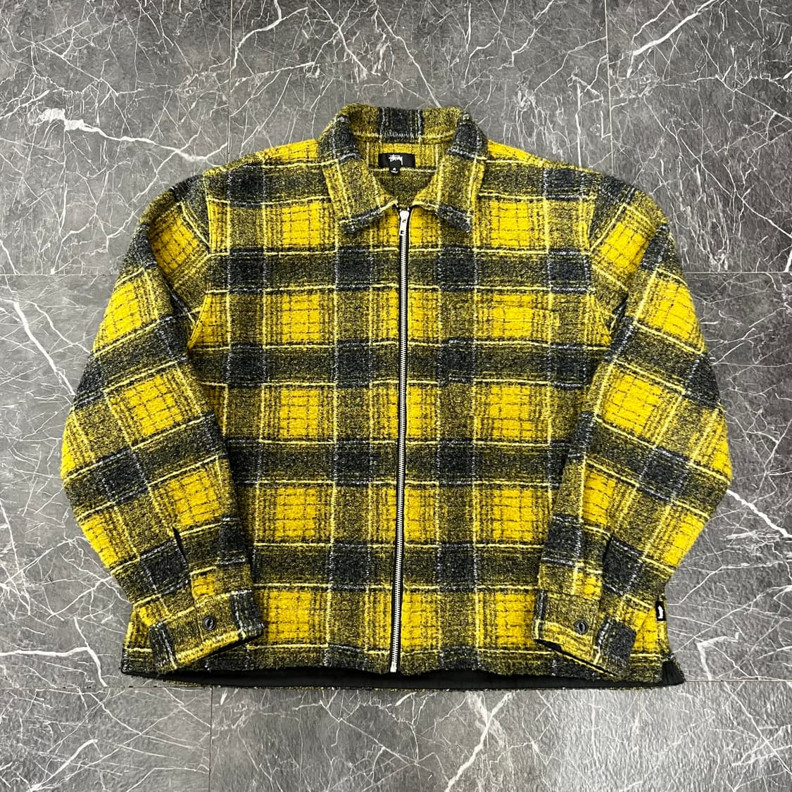 스투시 체크패턴 울 집업 자켓 상품이미지1