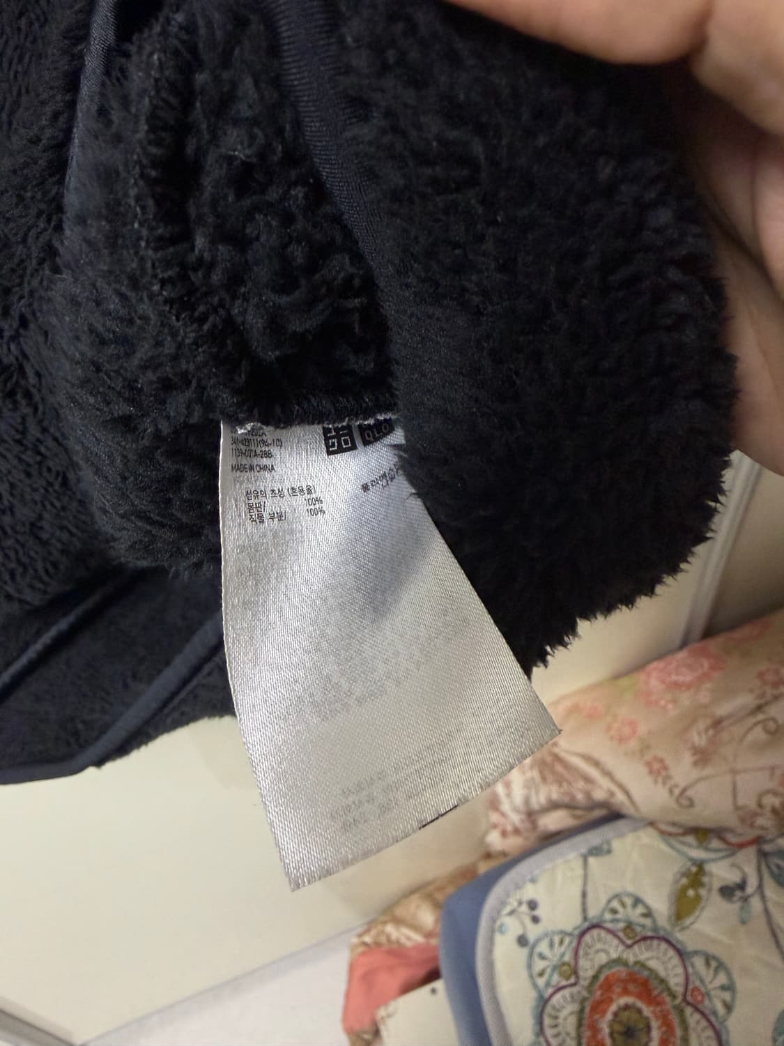 유니클로 엔가 풀오버 후리스 블랙 m 상품이미지4