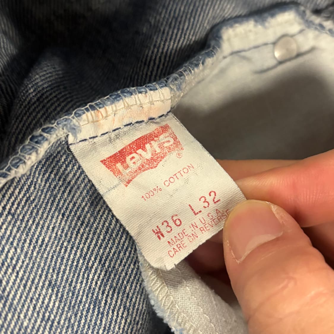 [36/32] 90s USA🇺🇸 리바이스 517 오렌지탭 중청 데님 상품이미지7