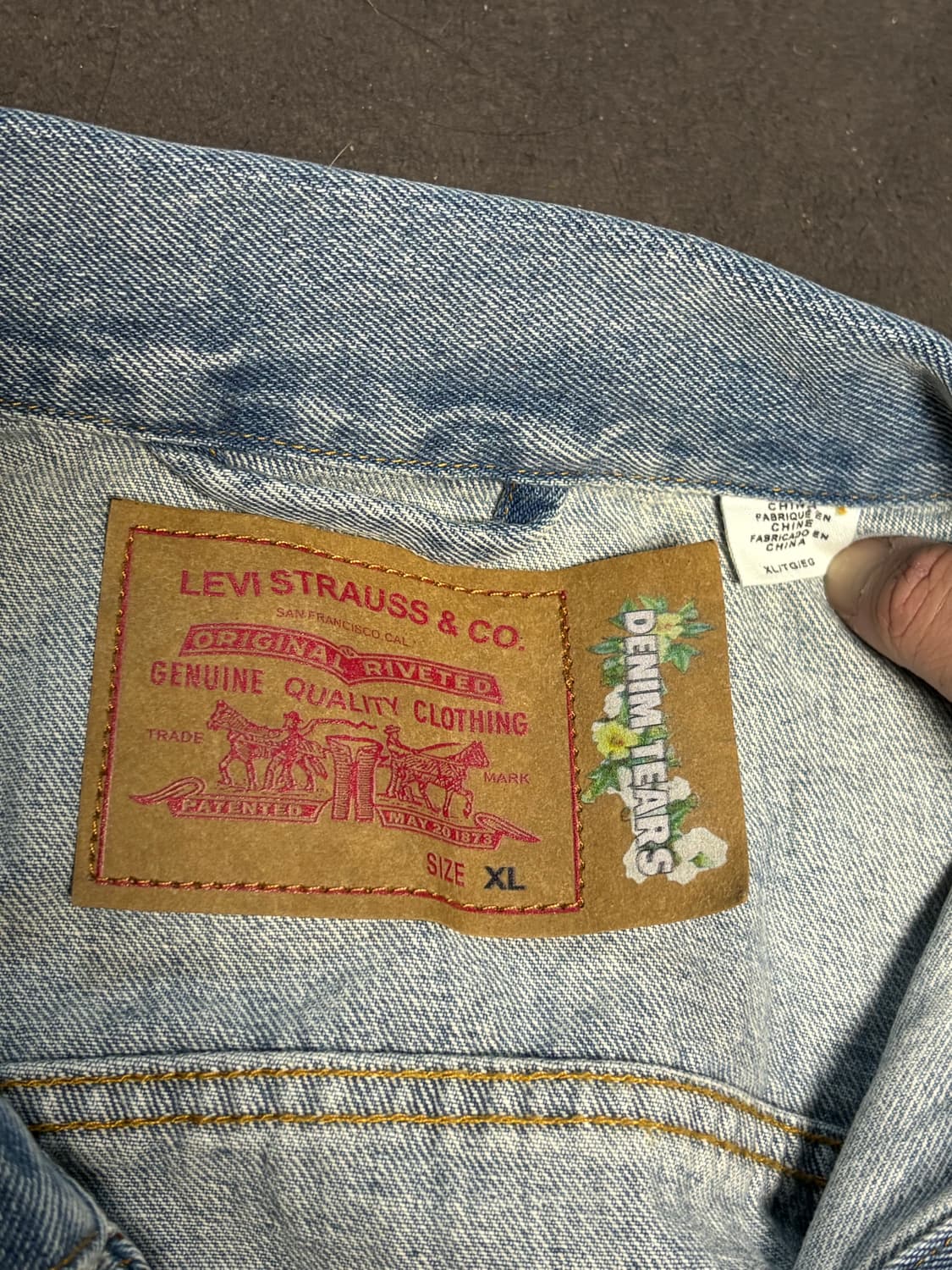 데님티어스x리바이스 타입2 더티워싱데님자켓xl 상품이미지3