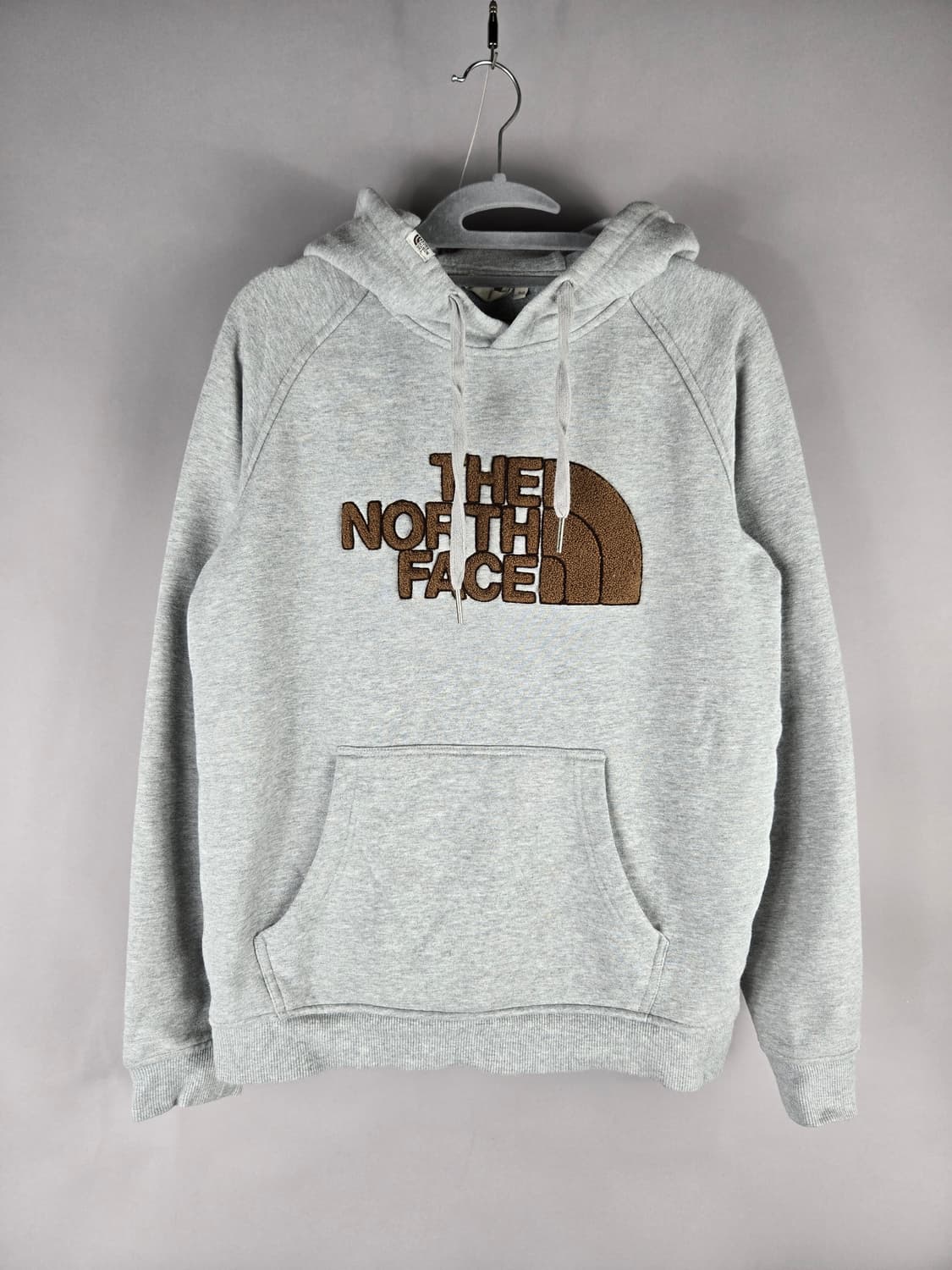 [무료배송]노스페이스 90 여성 기모 후드티 후드 티셔츠 회색 상품이미지1