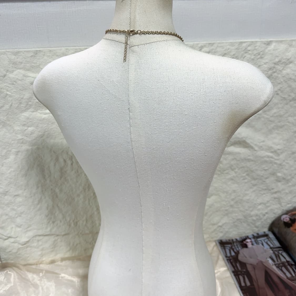 빈티지 타공  디자인 레이어드 쿠바체인 목걸이 상품이미지3