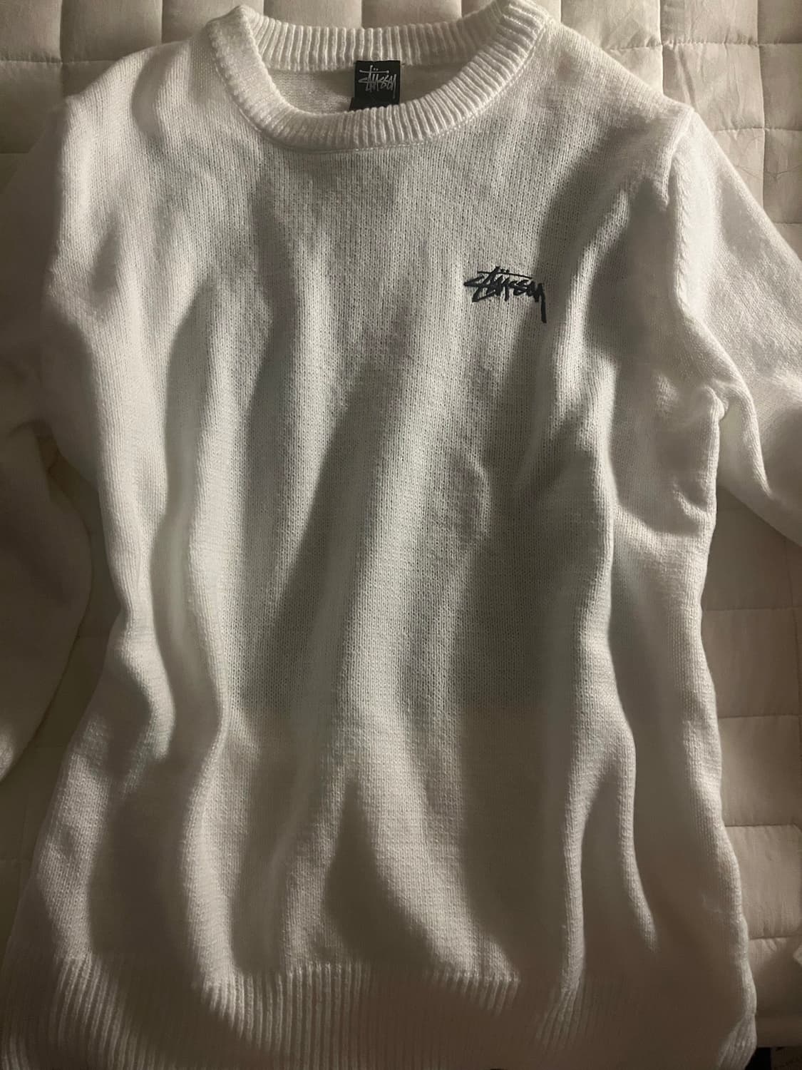 스투시 화이트 니트 상품이미지1