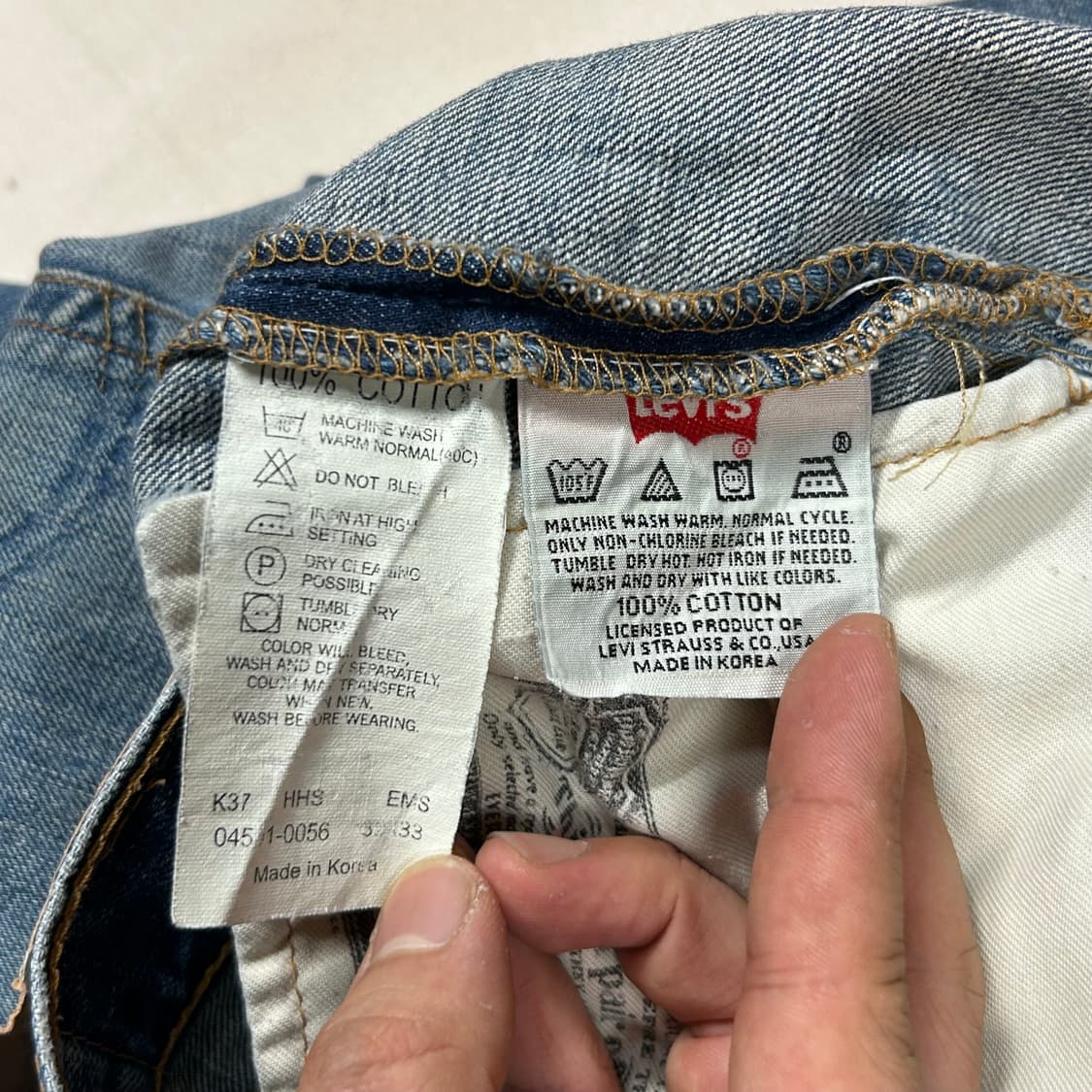 32inch) 리바이스 501 버튼플라이 데님 청바지 Korea 상품이미지10