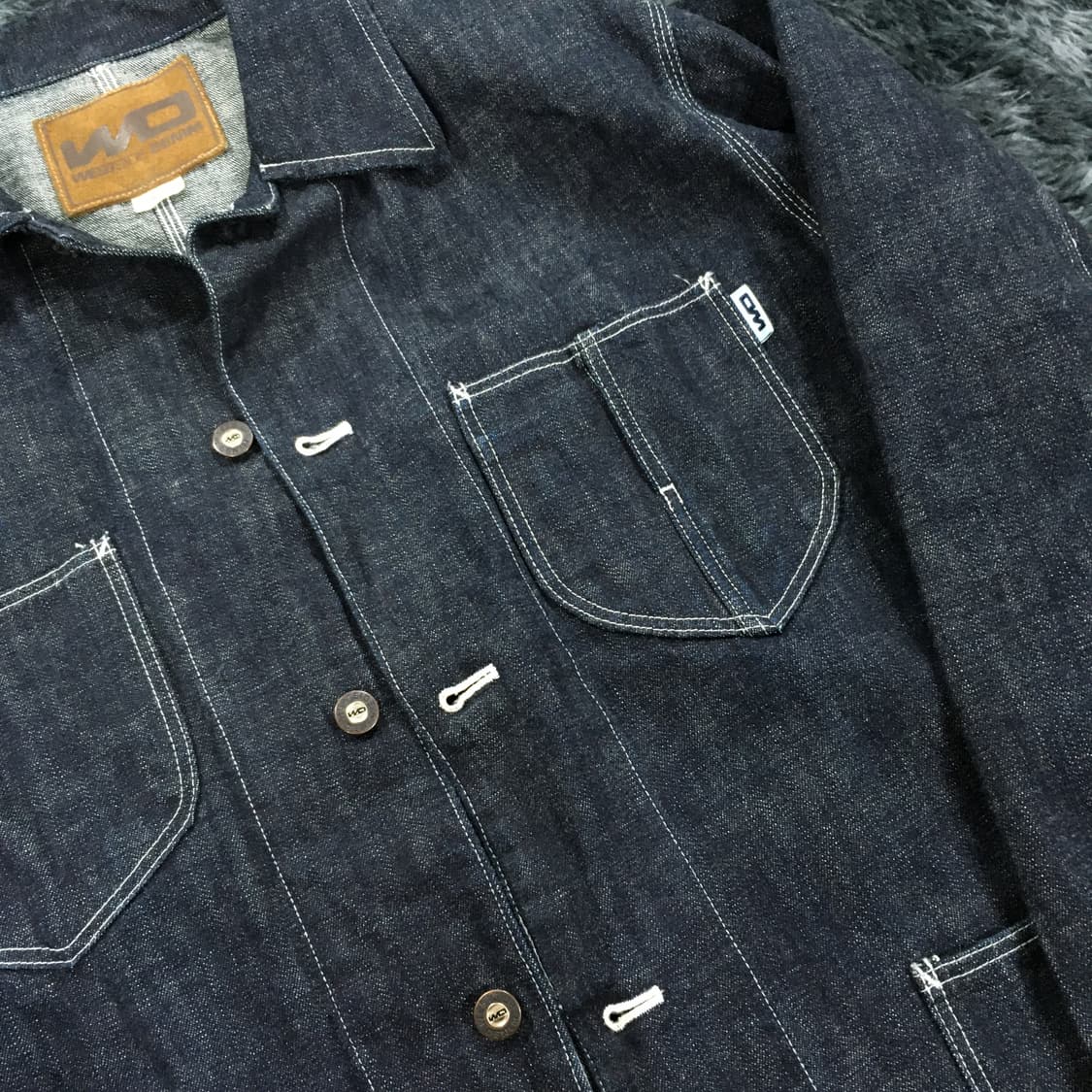 투티/0332 WEST SIDE 데님 흑청 자켓 생지 아우터 상의 상품이미지6