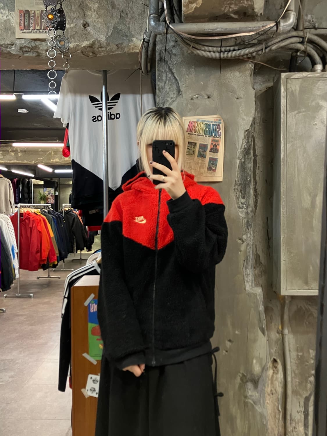 나이키 플리스 레드 블랙 XL #csz2017 상품이미지2