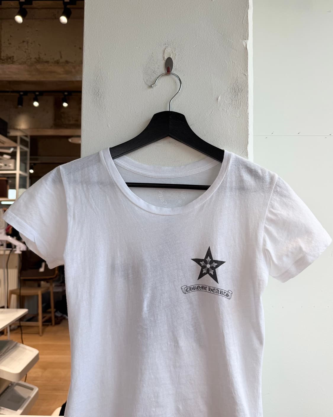 크롬하츠 화이트 스타포인트 로고 하프티  상품이미지3