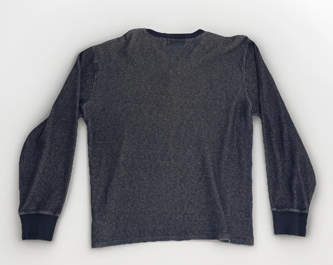 RRL 더블알엘 인디고 자카드 니트 헨리넥 롱슬리브 티셔츠 상품이미지8