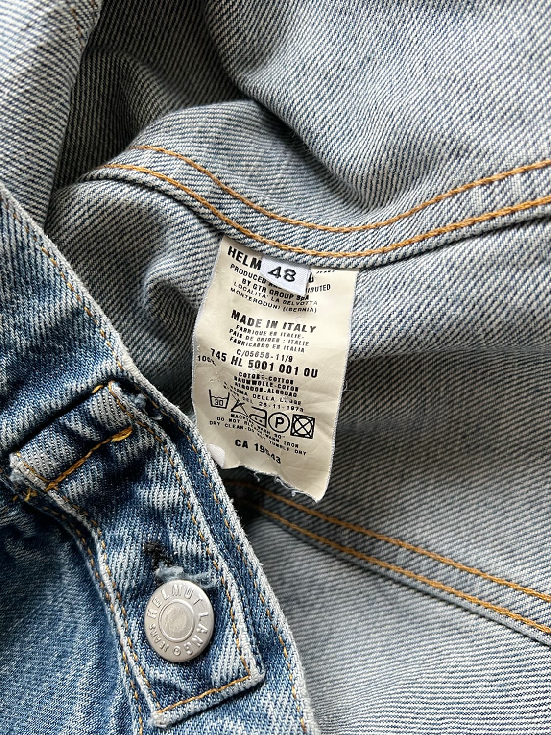 헬무트 랭 90s 데님 자켓 상품이미지5