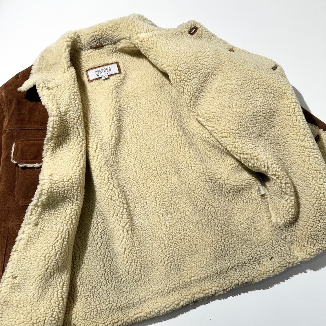 윌슨 레더 스웨이드 시어링 무스탕 트러커 자켓 상품이미지8