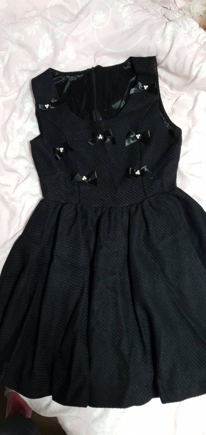 일본브랜드 블랙 리본 원피스 상품이미지1