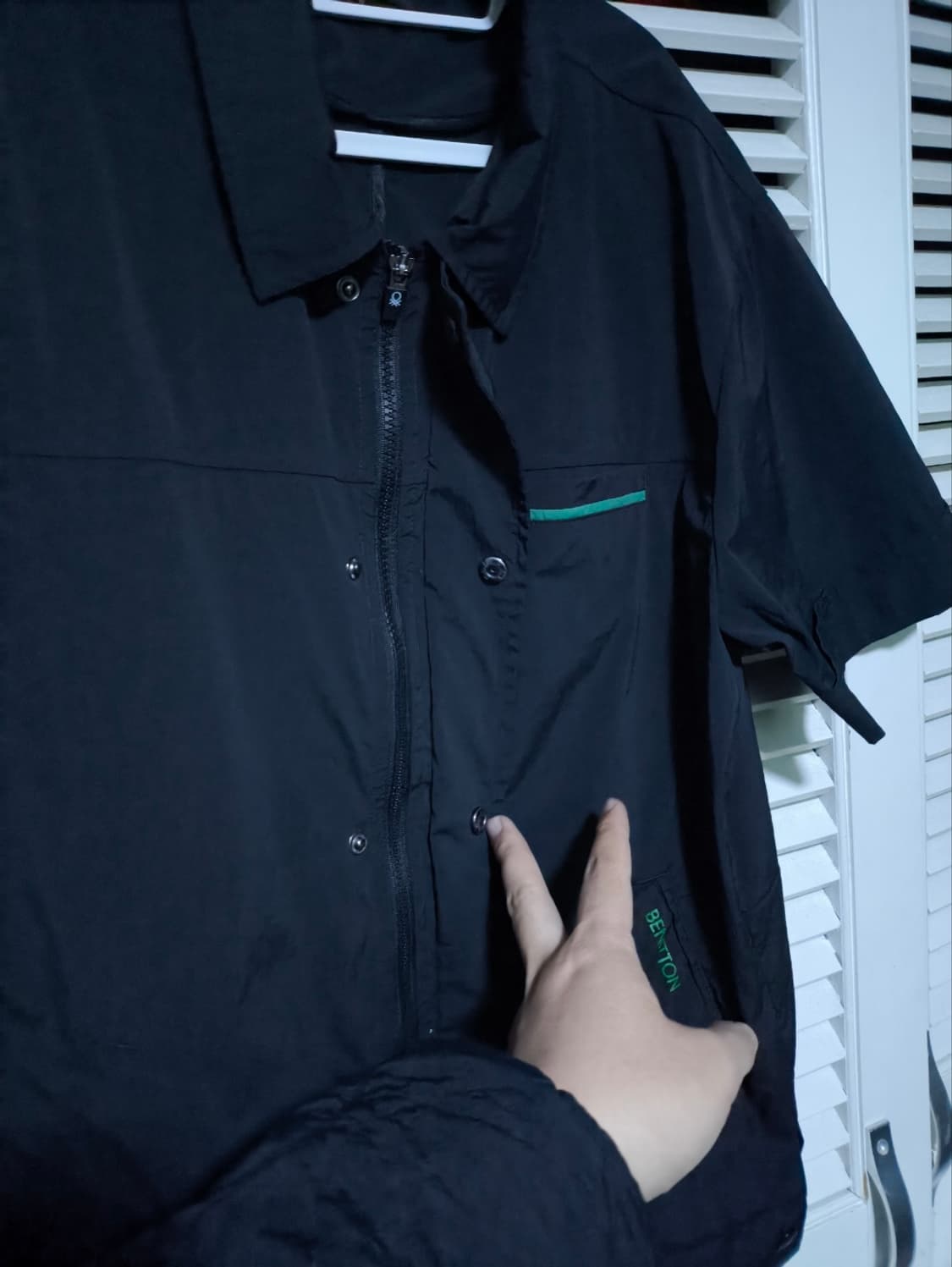 XL 베네통 반팔 집업 상품이미지4