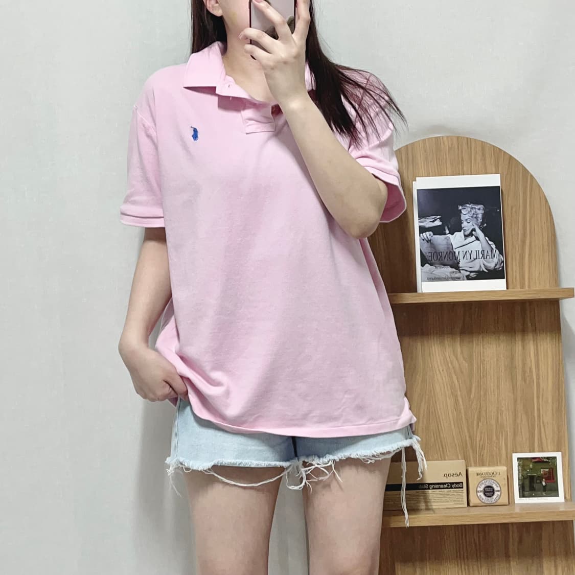 [정품] 폴로 핑크 / 블루포니 반팔카라티 [ L ] 상품이미지1