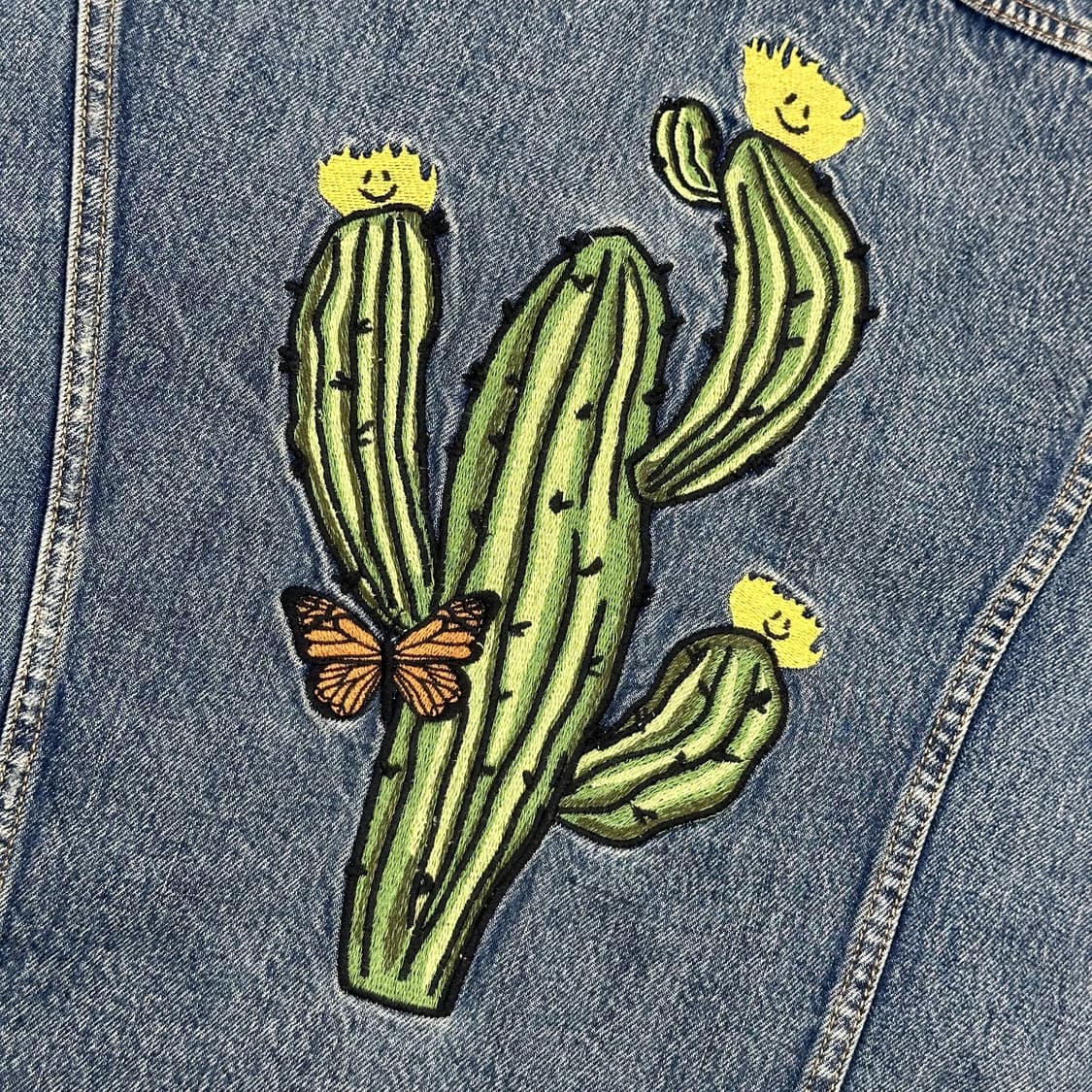 리바이스 굿네이쳐 선인장 자수 3세대 데님 트러커자켓 M 상품이미지5