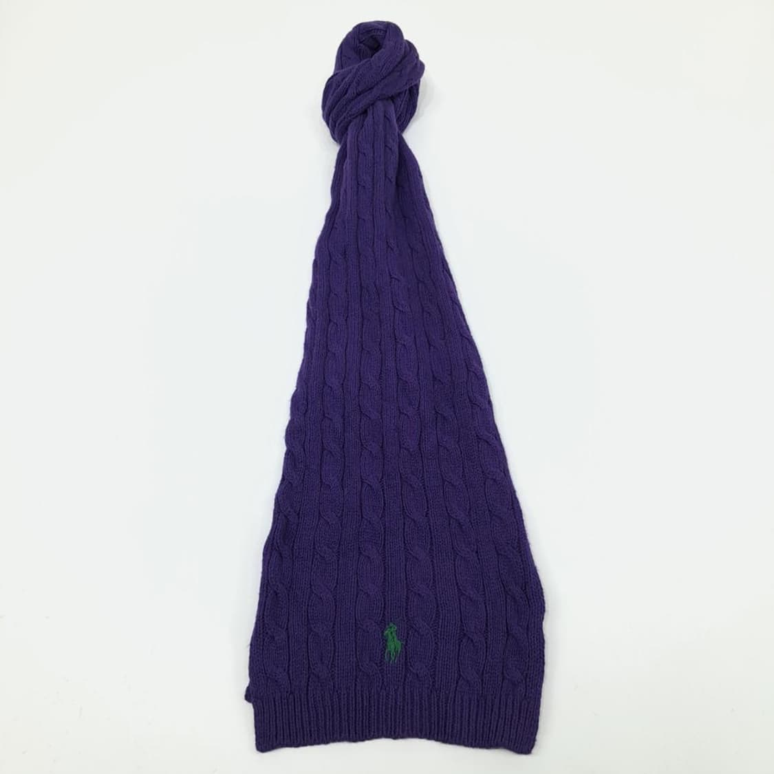 (MX048)폴로 랄프로렌 꽈배기 퍼플 케이블 니트 목도리 머플러 상품이미지1