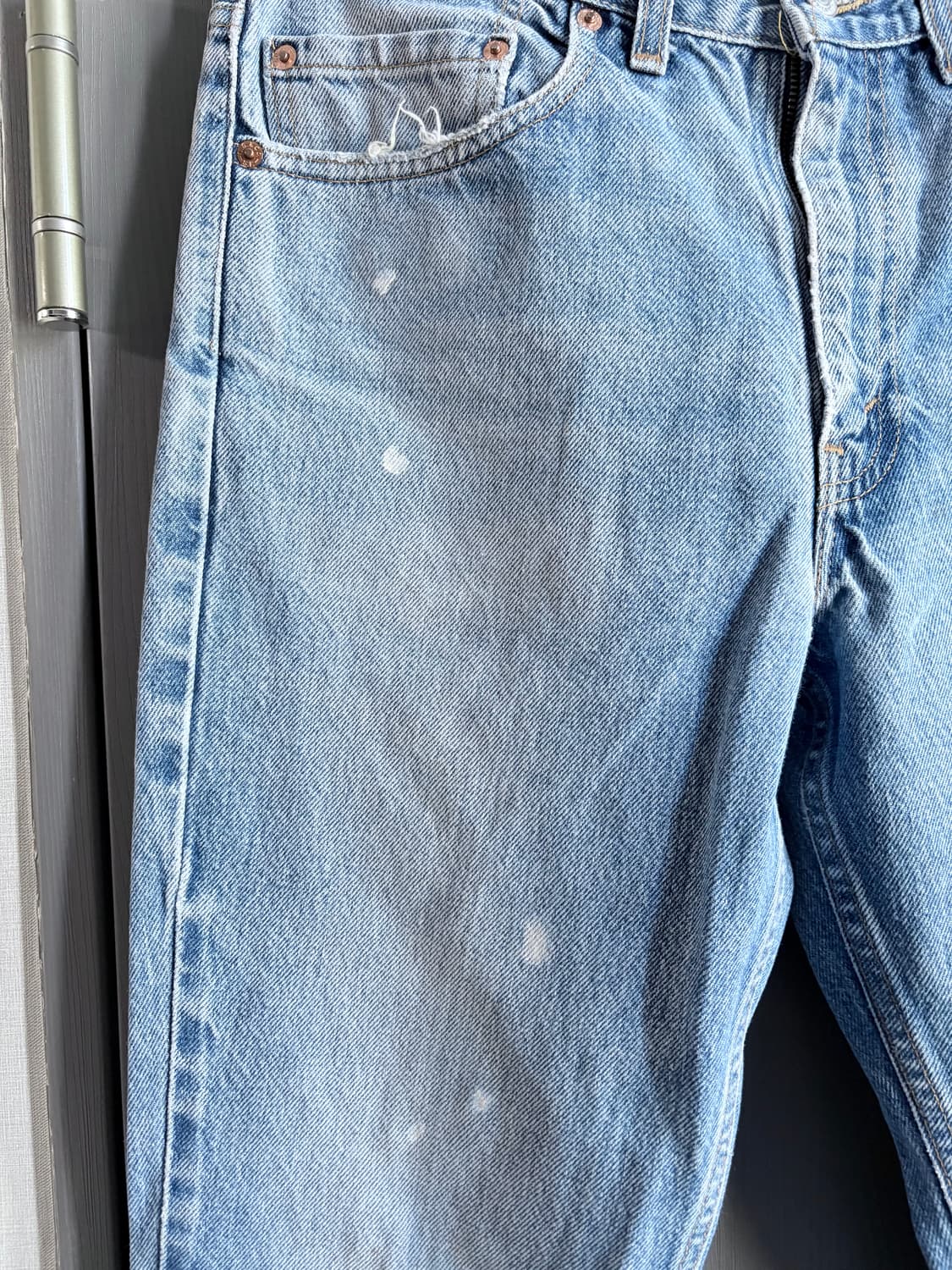 (33x32, 실측 32) 리바이스 517 USA 부츠컷 연청 상품이미지5