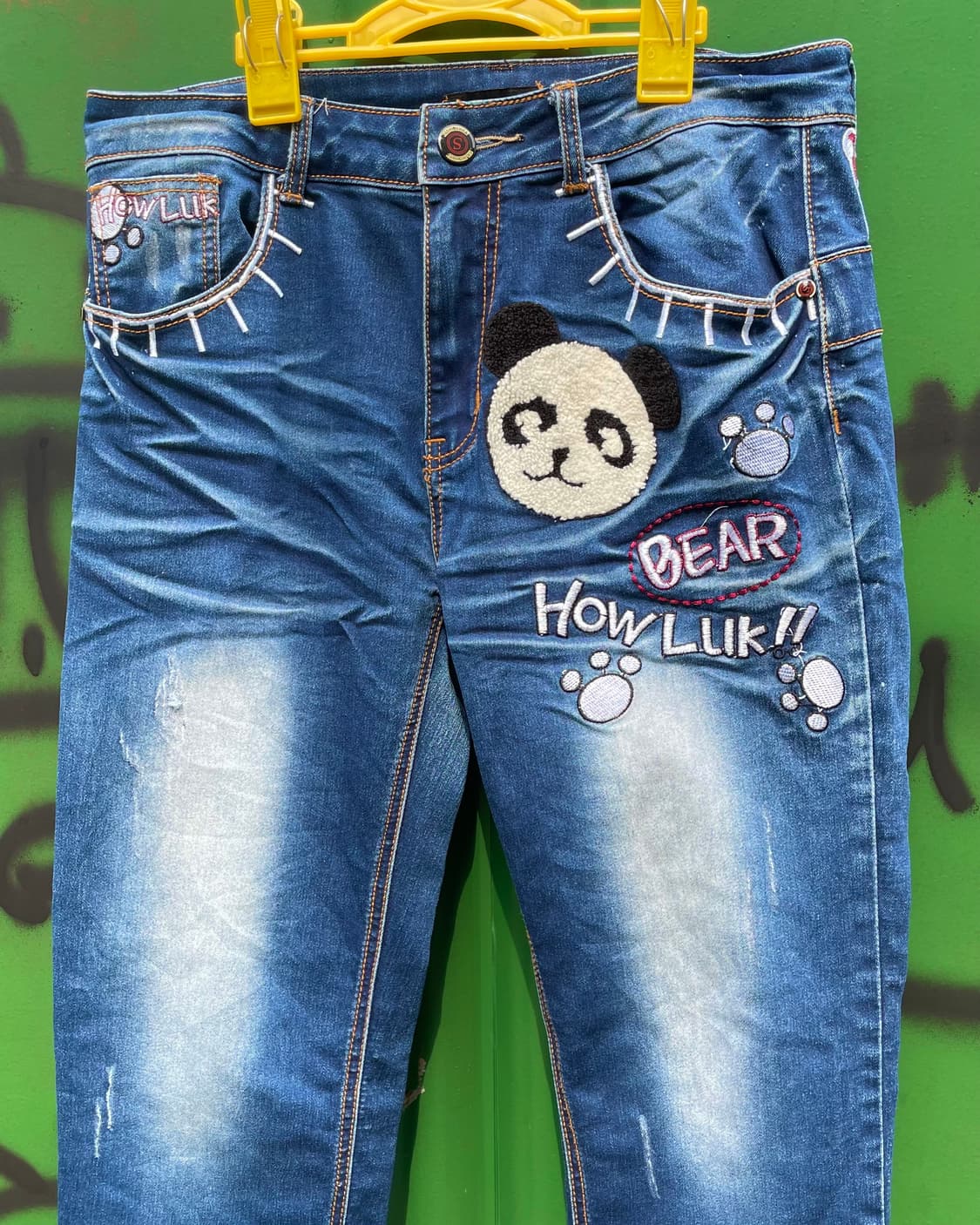 Kitch Panda Denim Washing Capri Pants  상품이미지4