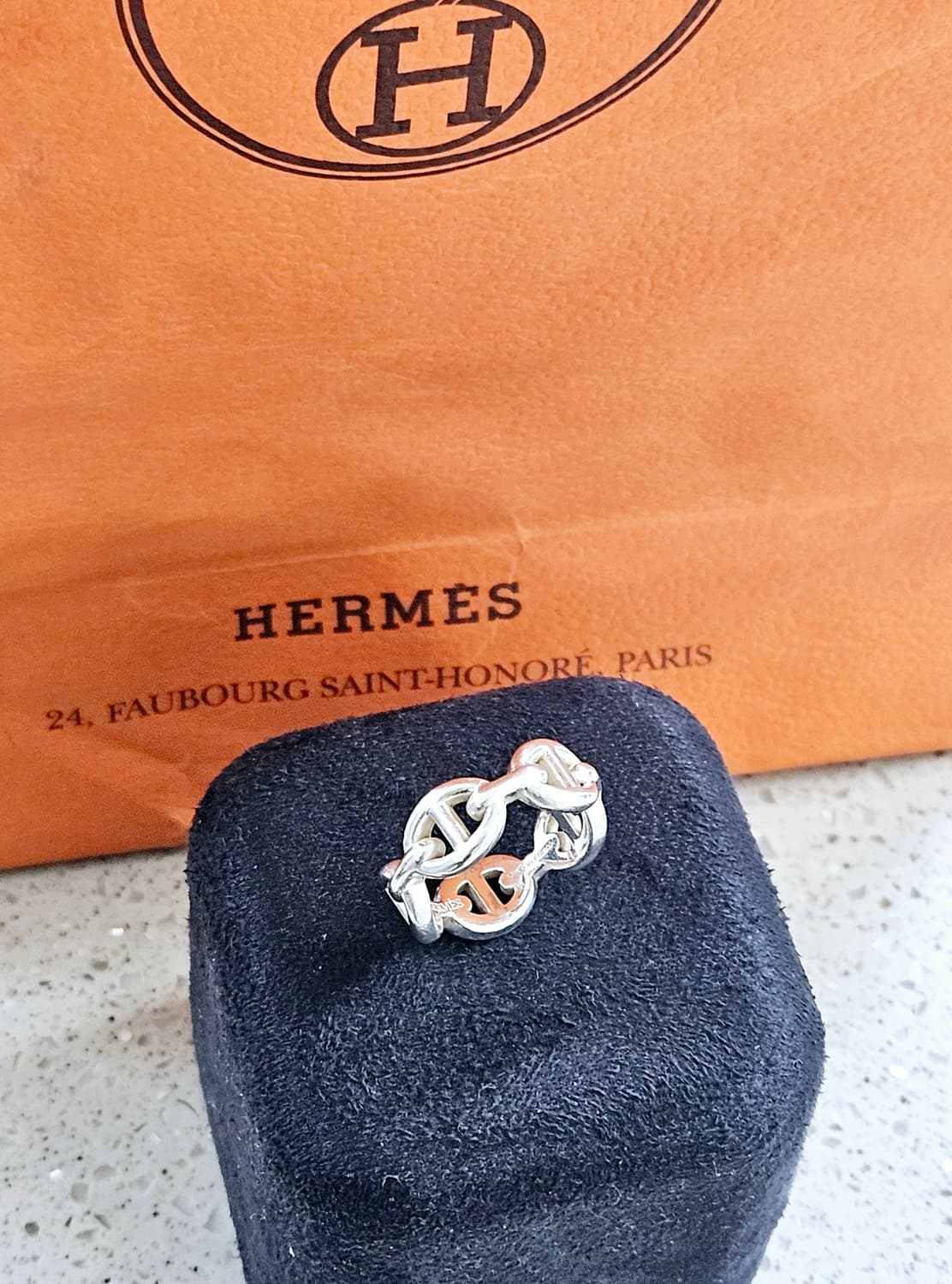 [상태최상] 에르메스 샹달 실버 반지 [정품/48호] 상품이미지1