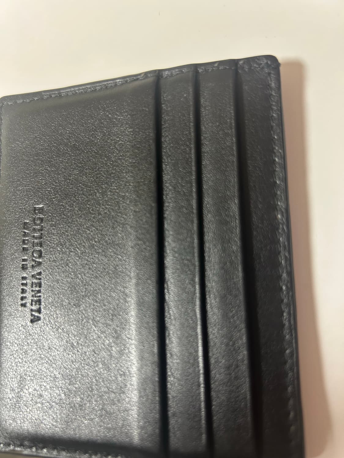 보테가 베네타 인트레치아토 크레딧 카드 케이스 블랙 상품이미지5